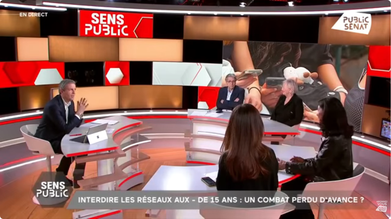 Public Sénat | Sens Public – Interdire les réseaux aux – de 15 ans : un combat perdu d&rsquo;avance ?